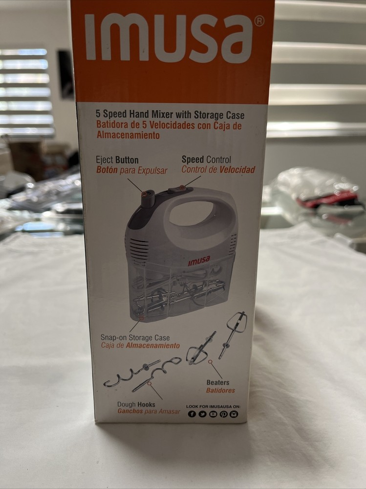 IMUSA 5 Speed Hand Mixer With Storage Case
