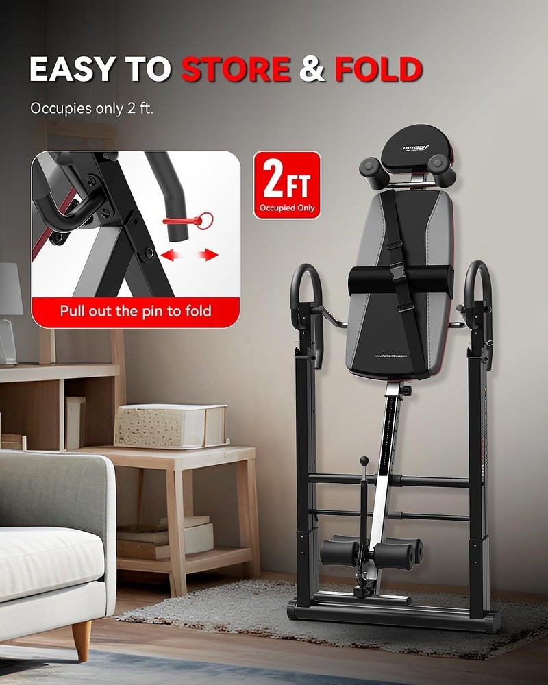 HARISON Inversion Table for Back Pain Relief - Decompression Back Stretcher