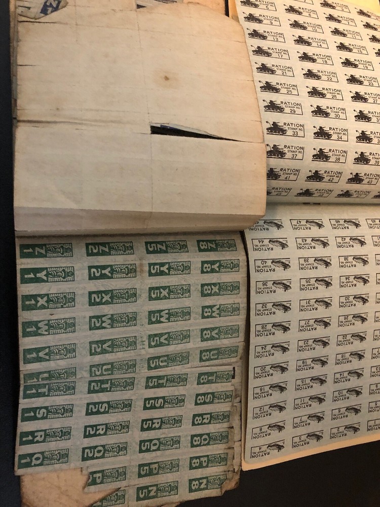 E WAR RATION BOOKLETS 1-#3 2-#4 WTH ORIGINAL STAMPS INSIDE!