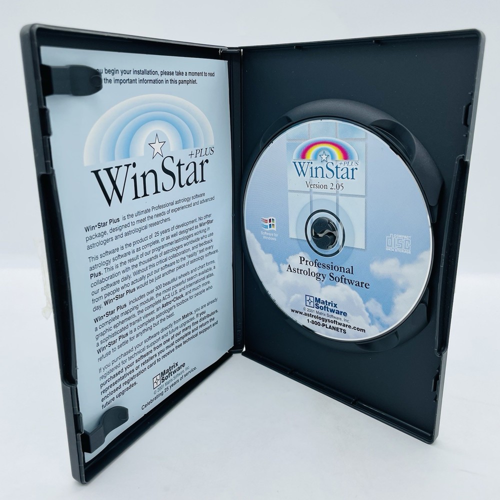 Win Star + Plus - Professional Astrology Software (Windows PC, 2001, Matrix)