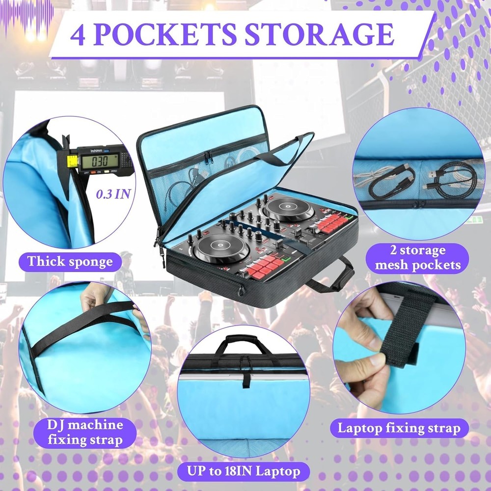 3-Mode DJ Controller Carrying Case for Compatibility & Safety