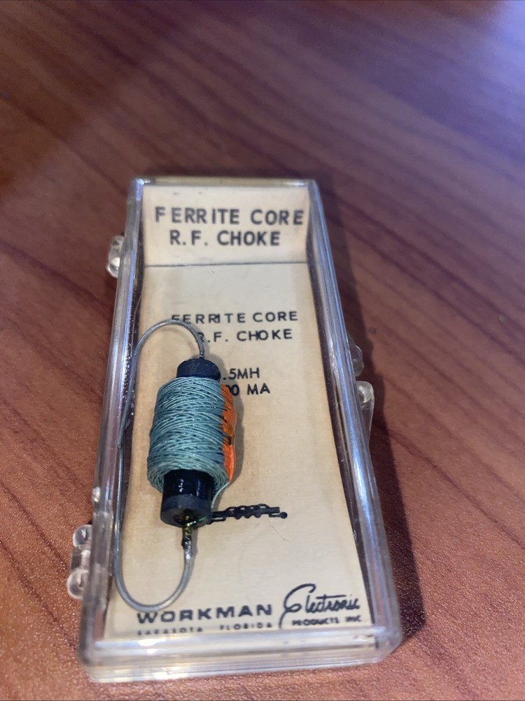 Workman Electronics 6302 RF Choke  Ferrite core NOS