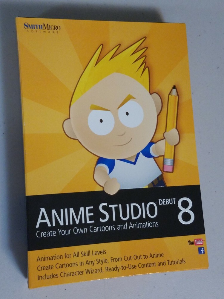 Smith Micro Anime Studio Debut 8 (Retail) (1 User/s) - Full Version for Mac, Wi…