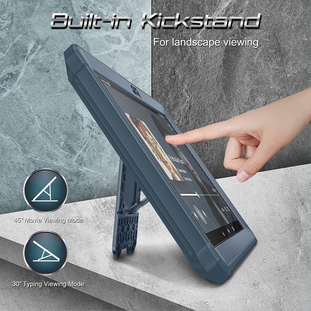 Case for Amazon Fire HD 10 Plus 11th 2021 Kickstand Cover + Screen Protector