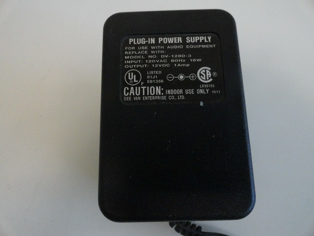 MM1: Dee Van Enterprise DV.1280-3 Power Supply Adapter