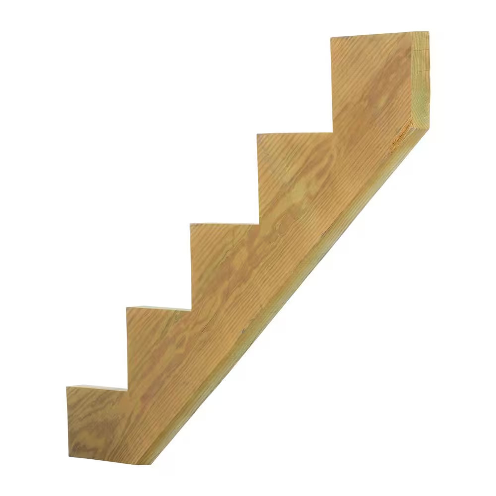 5-Step Ground Contact Pressure-Treated Pine Stair Stringer