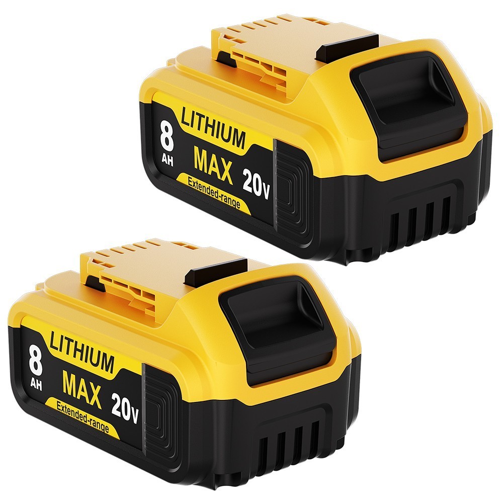 2PC 8.0Ah Battery Replace for Dewalt 20V DCB208 DCB206 Drill Tools LED Indicator