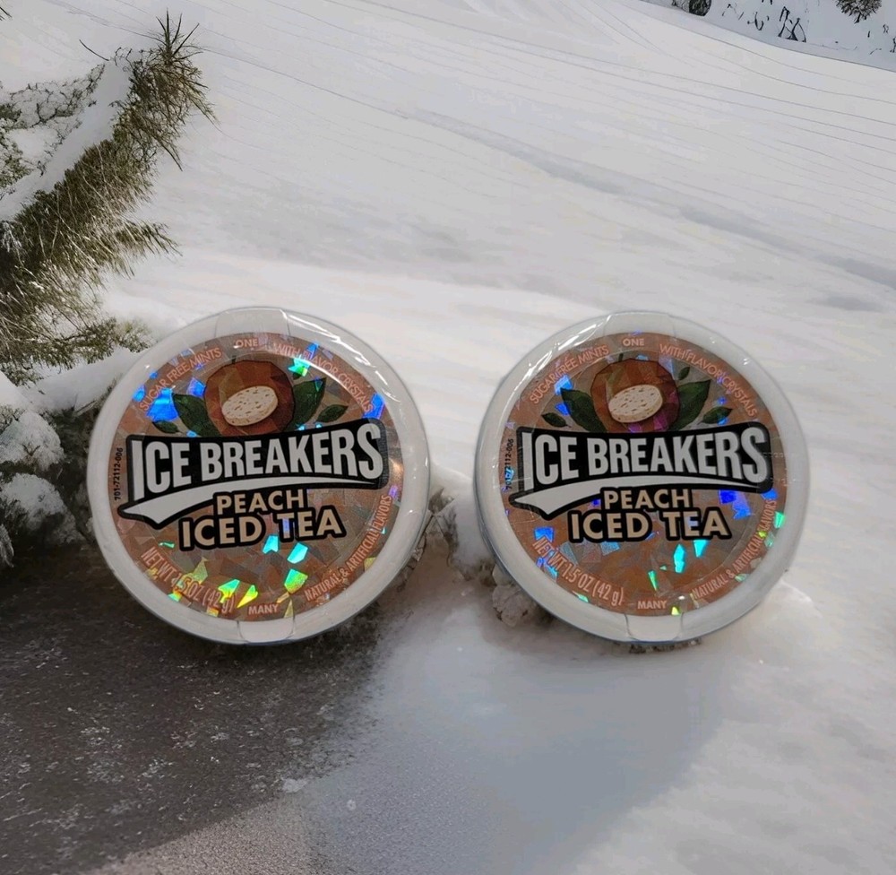 2 Pack Discontinued Ice Breakers Peach Iced Tea BB 05/21 Mints