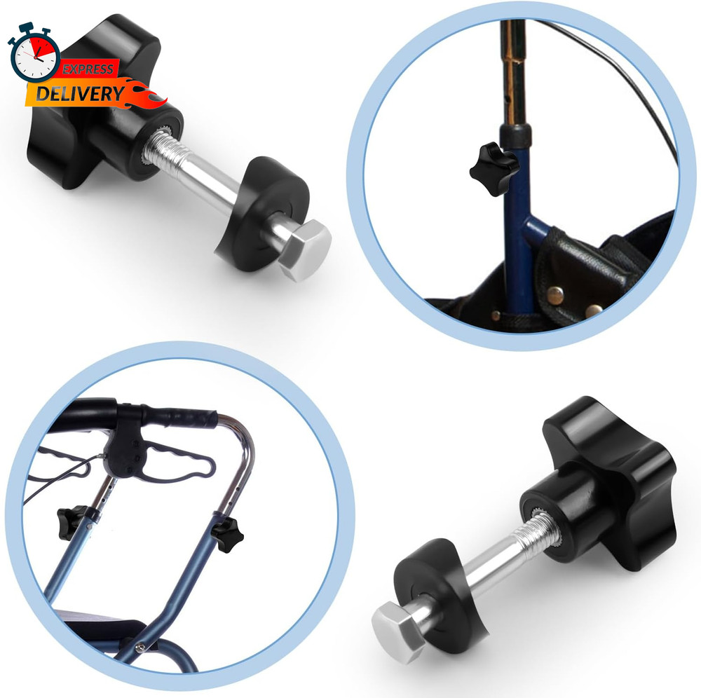 PEUTIER 2 Sets Rollator Walker Replacement Arm Adjustment Knobs, Comfortable Uni
