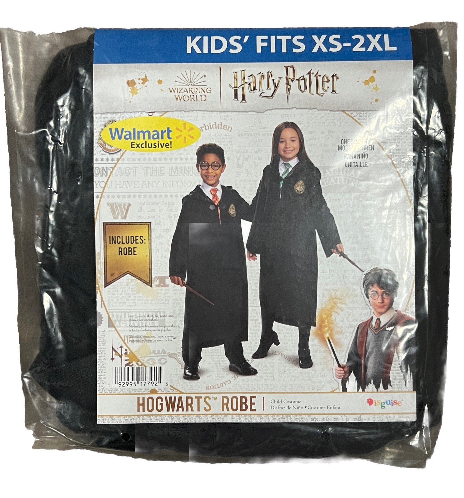 🧙Harry Potter House Robe •Hogwarts Robe By Disguise One Size Kids’ Fit XS - 2XL