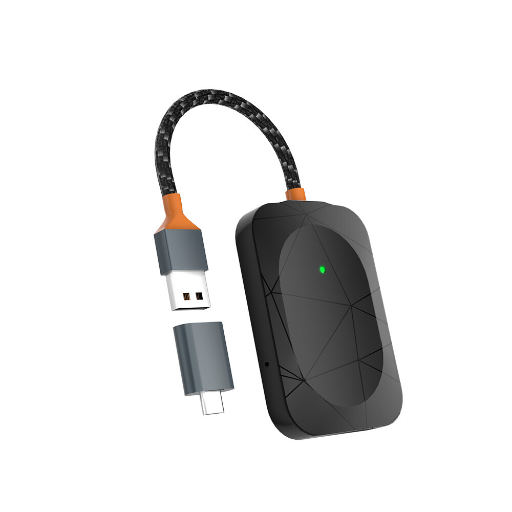 2-in-1 Wireless CarPlay Adapter Mini Dongle Adpater For Apple iOS & Android