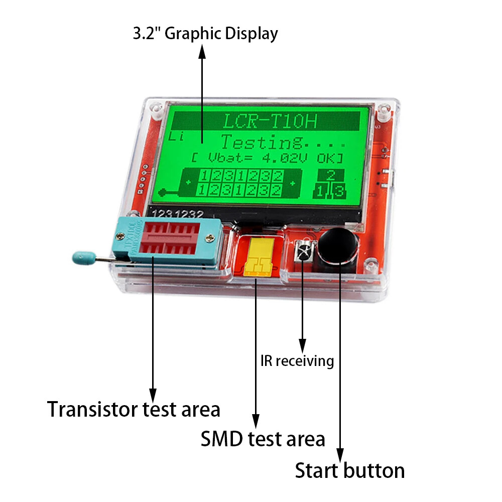 TFT LCD Multimeter Transistor Tester Diode Triode Capacitor Resistor Test Meter