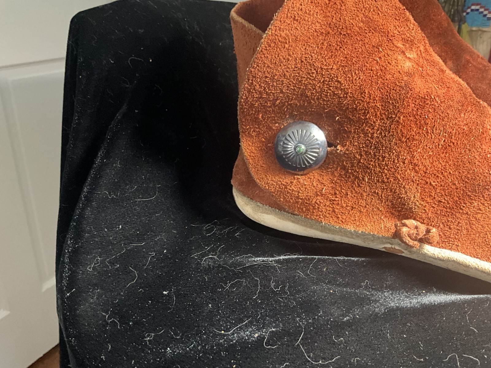 Original Kaibab Mocassins Traditional Navajo Style 1 Button. Man's Size 7