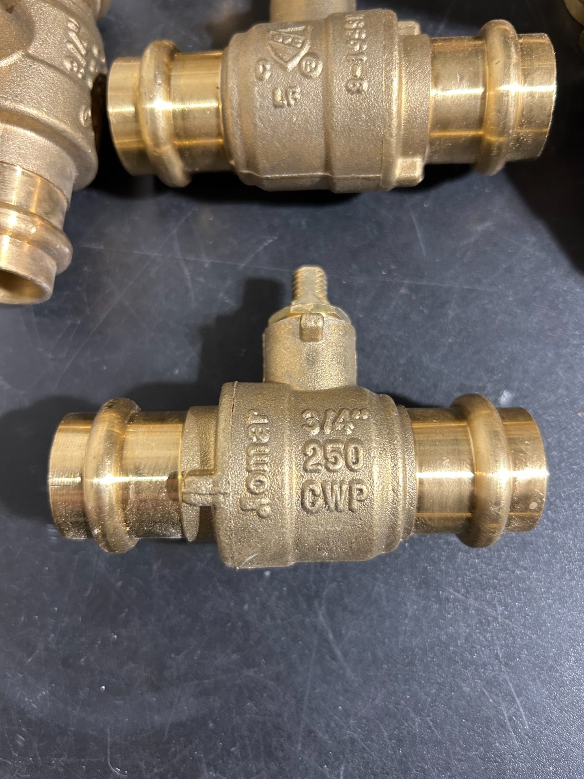 7 - PROPRESS JOMAR PRO PRESS 3/4" FULL PORT BALL VALVES *missing handles*