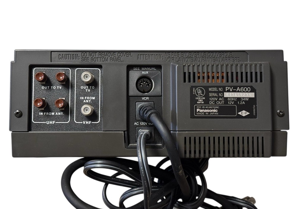 Panasonic PV-A600 Programmable Tuner Timer Vintage | Powers On Tested