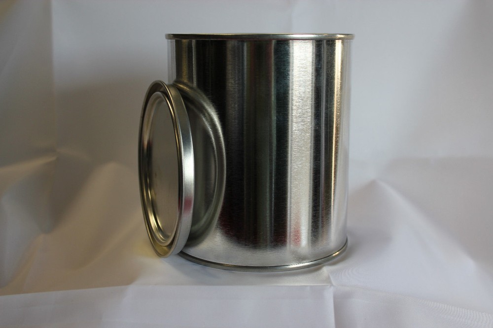 EMPTY PINT METAL PAINT CAN WITH LID