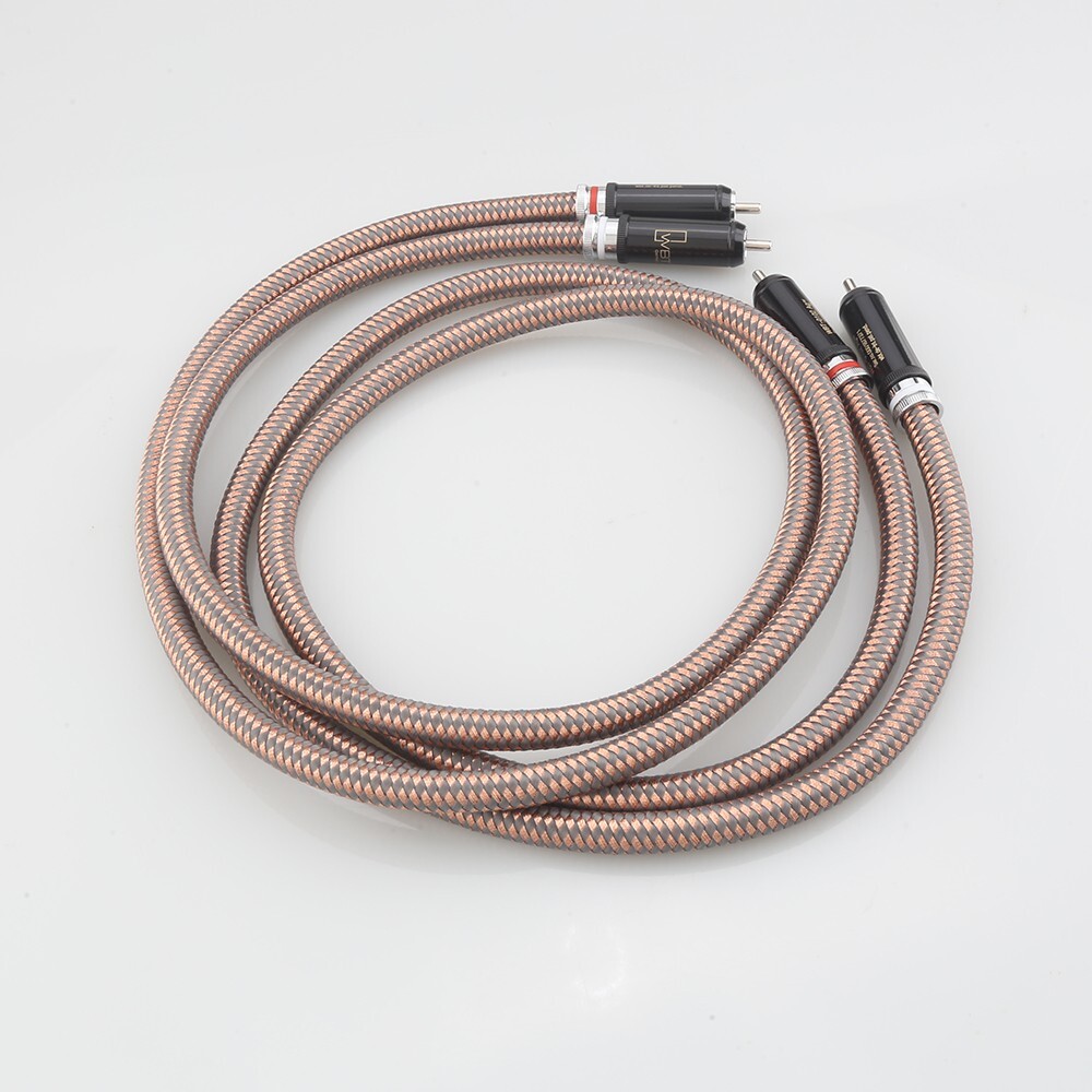 Pair Audiophile RCA Cable OCC pure copper RCA Interconnect Audio Cable