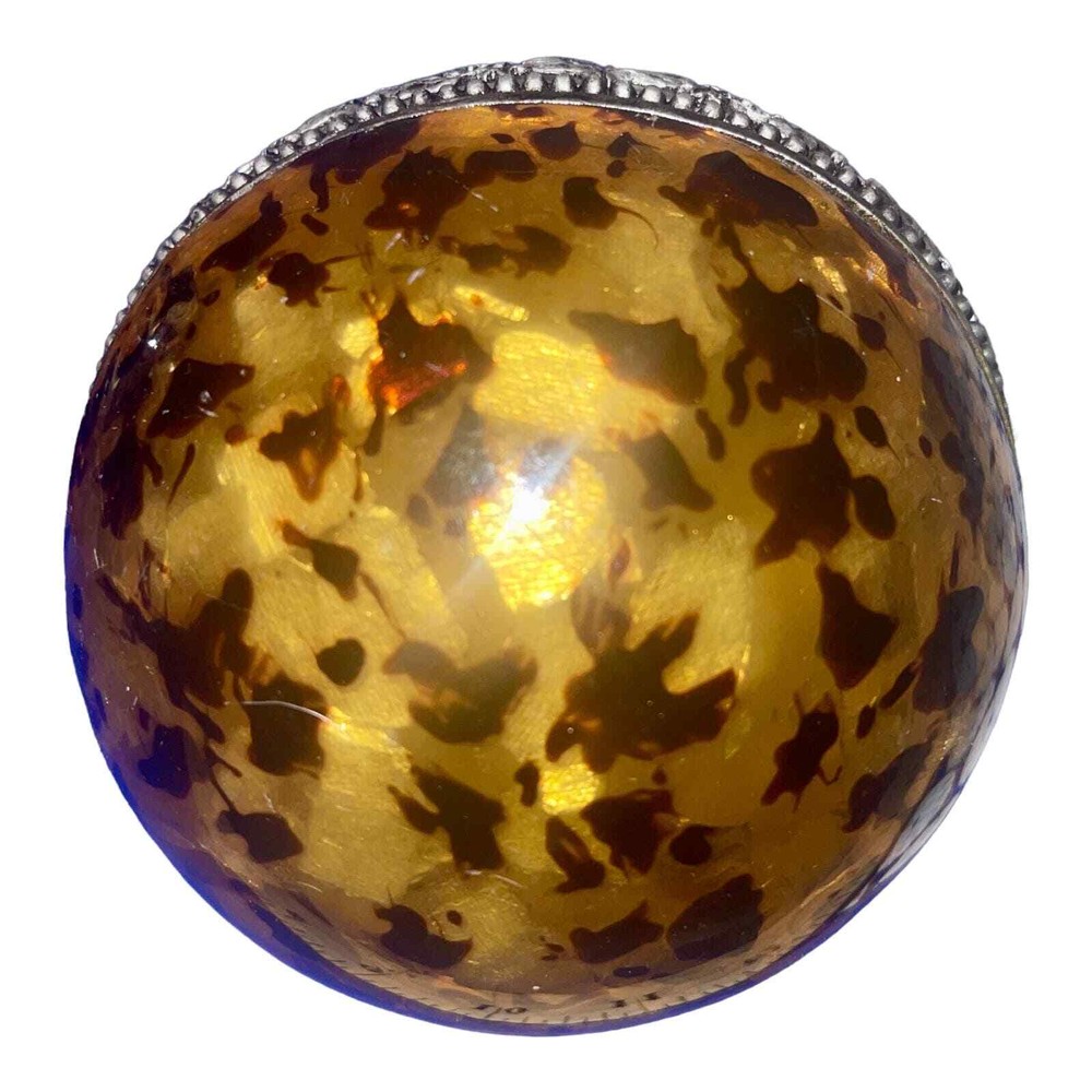 3 Decoritive Orb Set - Zebra, Leopard, Silver 4 inch diameter