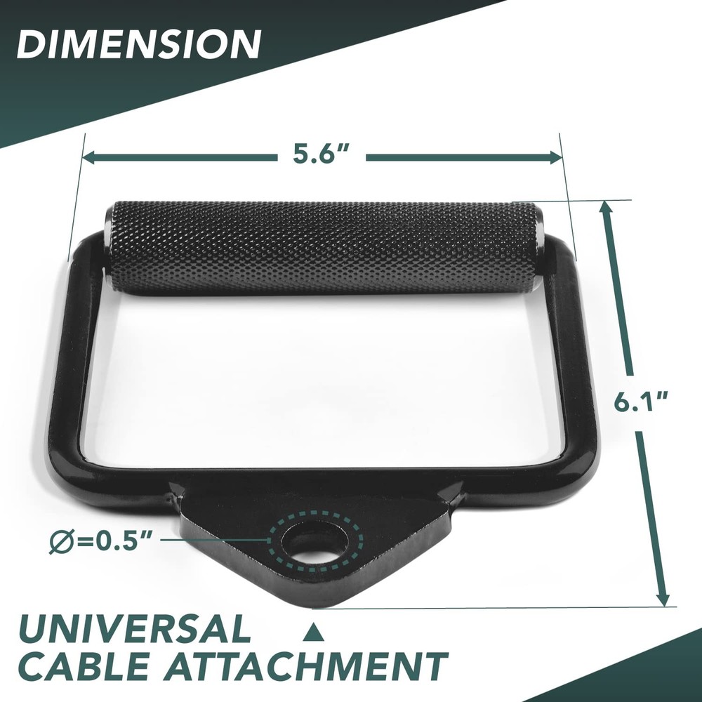 Double D Row Handle Cable Attachment for Weight Workout, Cable Machin