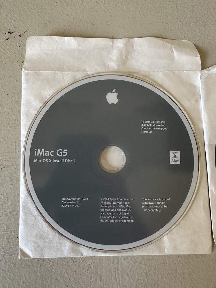 Power Mac G5 User Guide with 2 Installation Discs And Additional Hardware Test