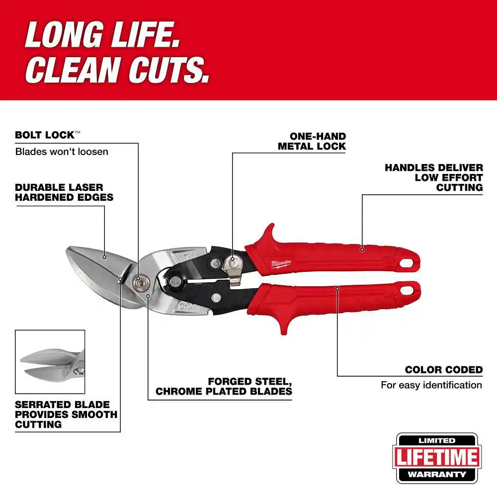 Left and Right Offset Aviation Snips (2-Pack)