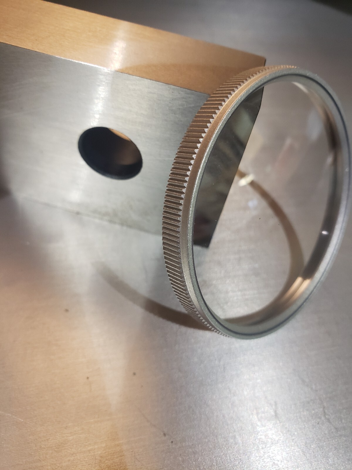 Bezel with lens only Mitutoyo dial indicator 2416 Made in USA.