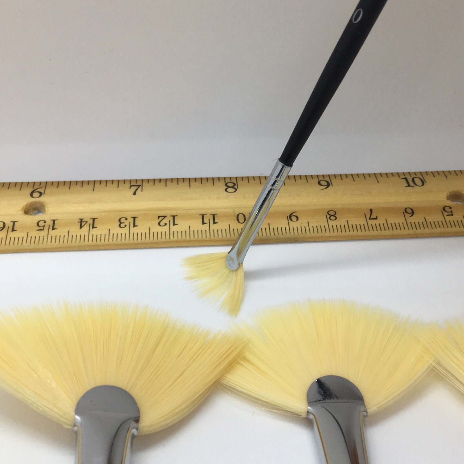 XDT#589-1 Fan Art Brush Set 9pc #0#2#4#6#8#10#12#14#16 Soft Nylon Watercolor