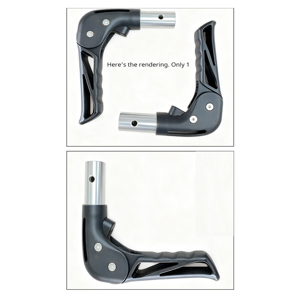 Wheelchair Accessories: Folding Plastic Handle with Button Structure for9063