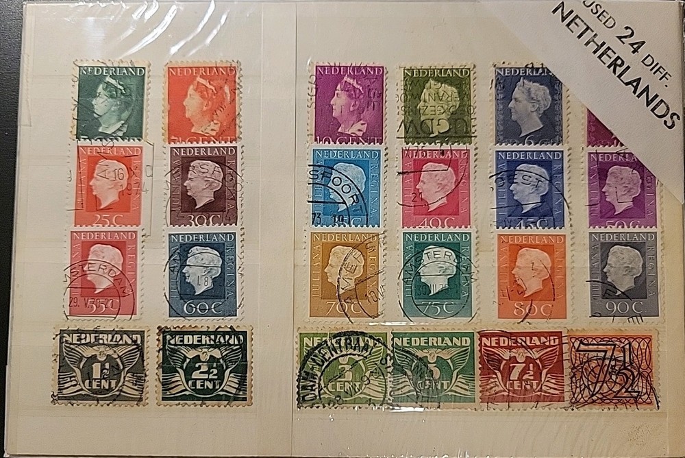 Used 24 NETHERLANDS stamps