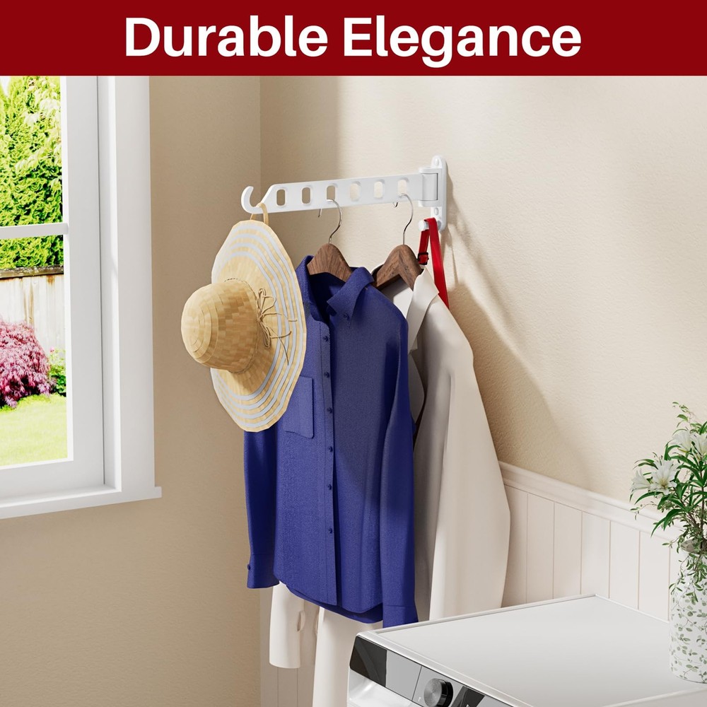 Wall Mounted Drying Rack 1 Pack, Foldable Laundry Drying Rack