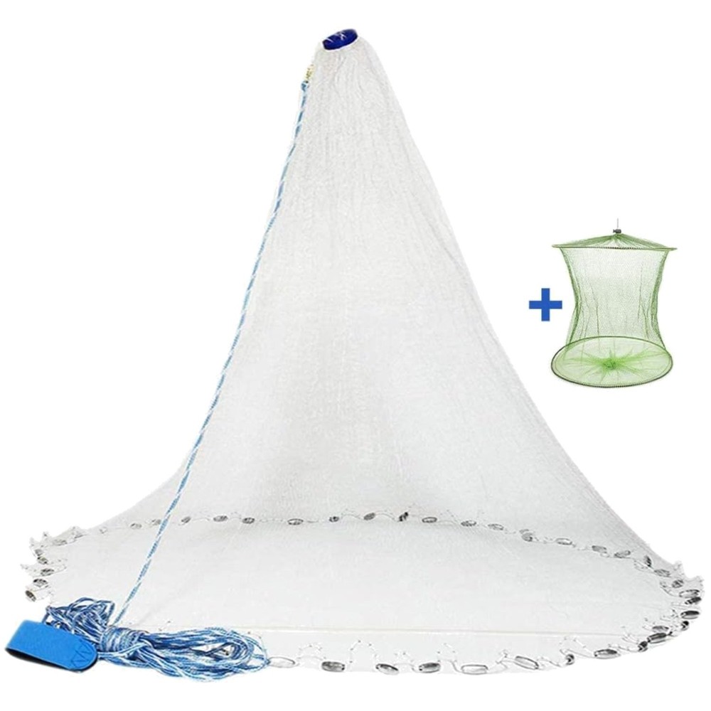 7ft Radius Cast Net with Zinc Sinker Weights
