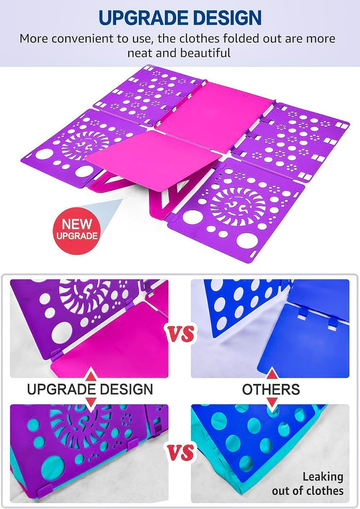 Version 3 Shirt Folding Board T Shirts Clothes Folder Durable Plastic Laundry Fo