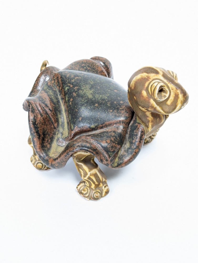Antique Hand Modeled Pottery Turtle Tortoise Figure, Signed