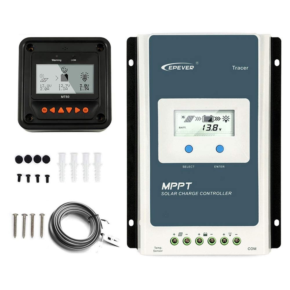 MPPT Solar Charge Controller 40A+ Remote Meter MT50+Temp