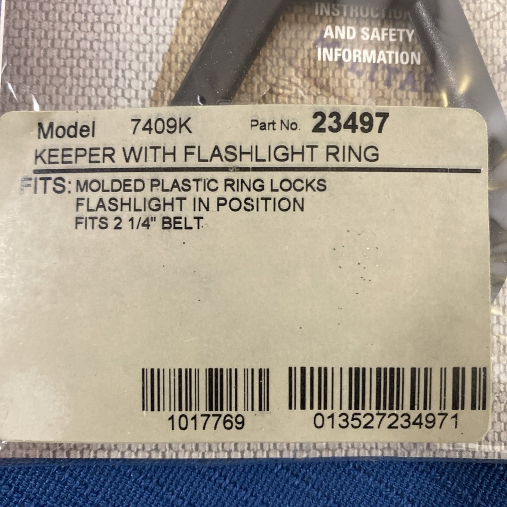 Flashlight Ring Bianchi Model 7409K Ranger Black Nylon Web.