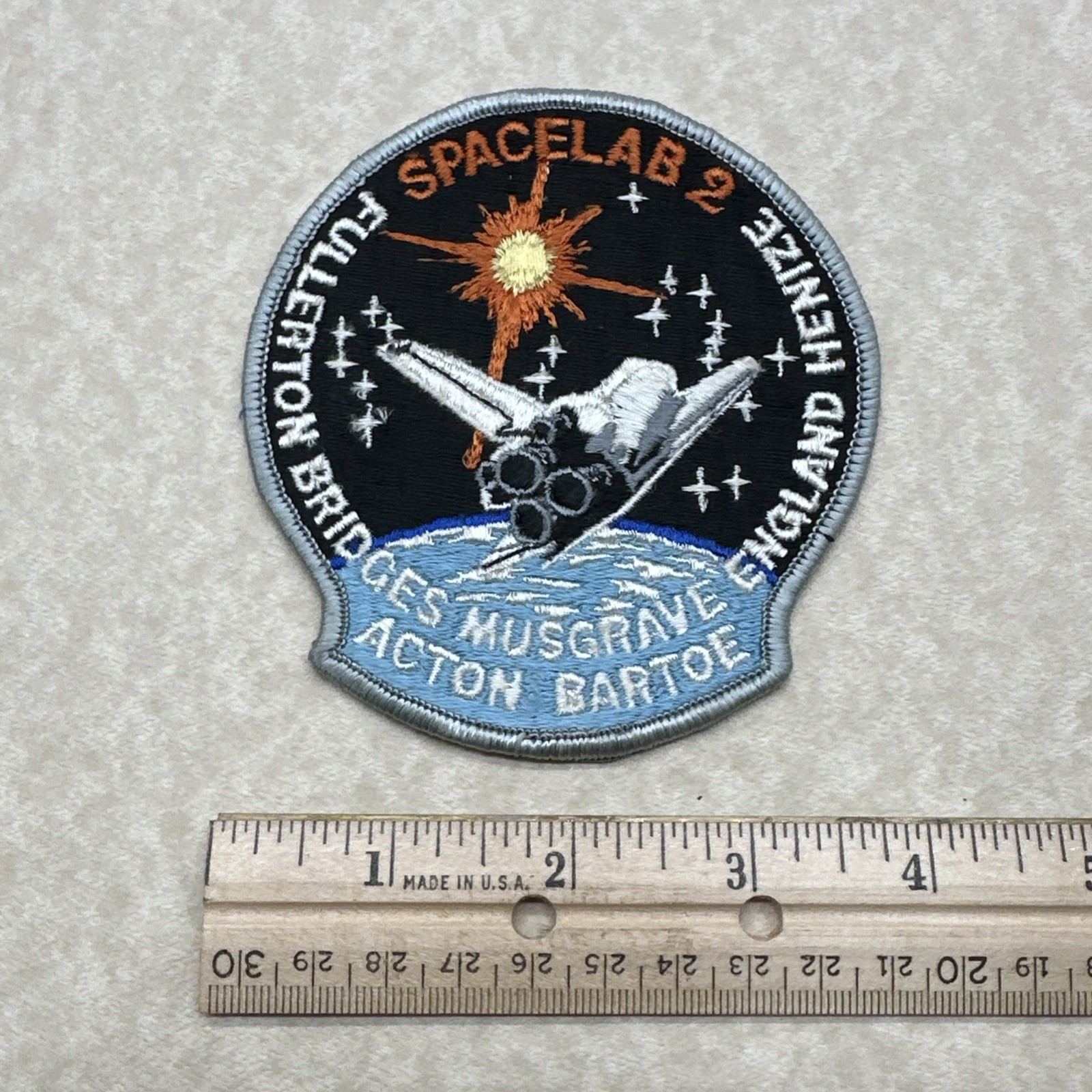 NASA Space Shuttle CHALLENGER Mission SPACELAB 2 Astronaut Patch 58RD
