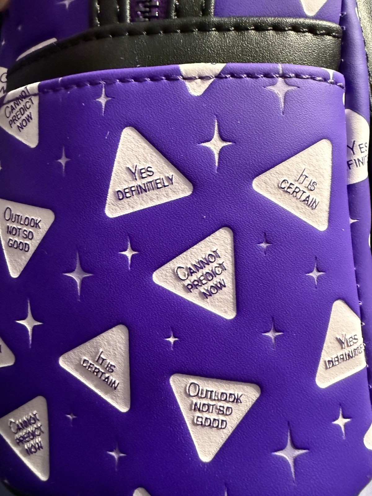 Loungefly Mini Backpack: Magic 8 Ball Fortune Telling Purple Game Lenticular