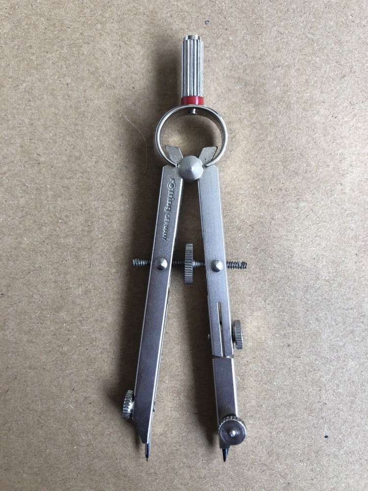 ROTRING VINTAGE MANUAL COMPASS SET ENGINEERING DRAWING DRAUGHTING