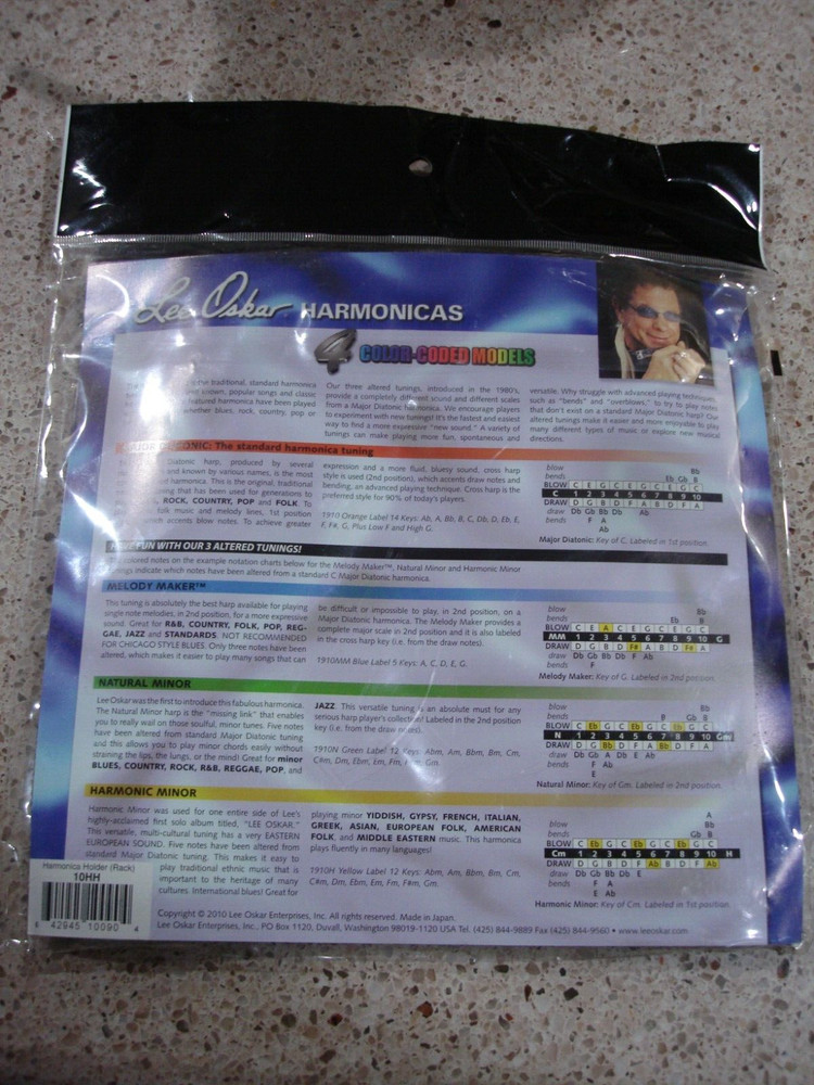 NEW LEE OSKAR HARMONICA HOLDER W/QUICK GUIDE