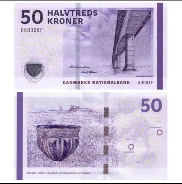 2016 Denmark 50 Kroner P 65 UNC NEW Banknotes
