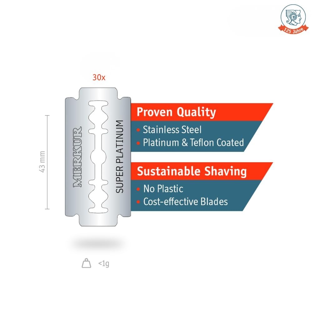 SUPER Double Edge Razor Blades, 30 Count