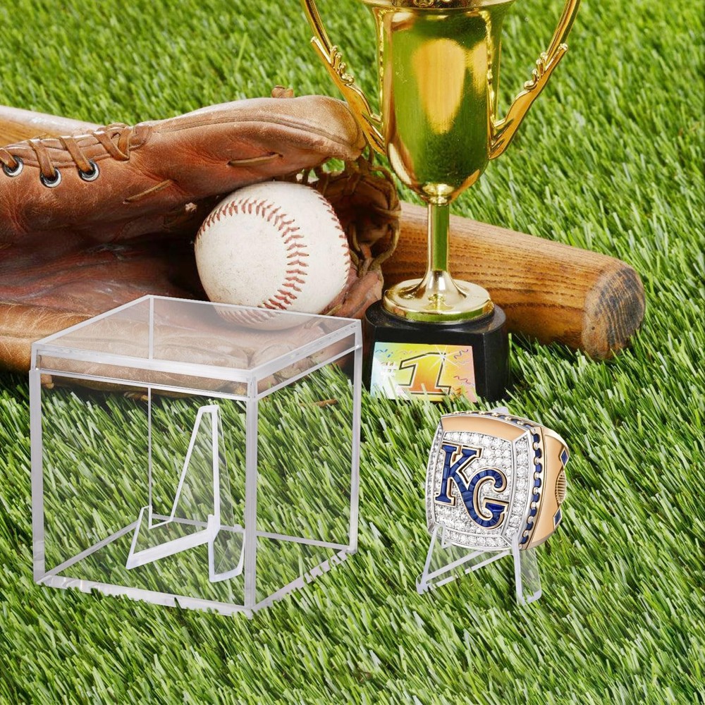 3 Pack Championship Ring Display Case Clear Acrylic 3 Pack,