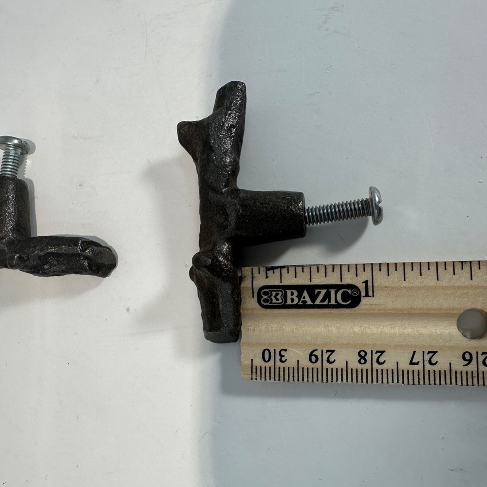 Vintage 3 Twig Cabinet Pulls aged bronze
