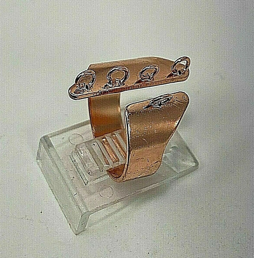 24 pcs ~ Copper Adjustable Ring Blanks with 5 Loops
