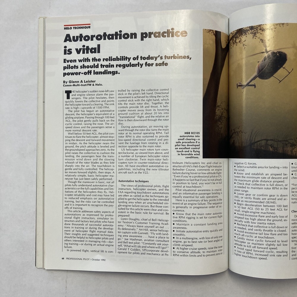 Professional Pilot - October 1992 Issue
