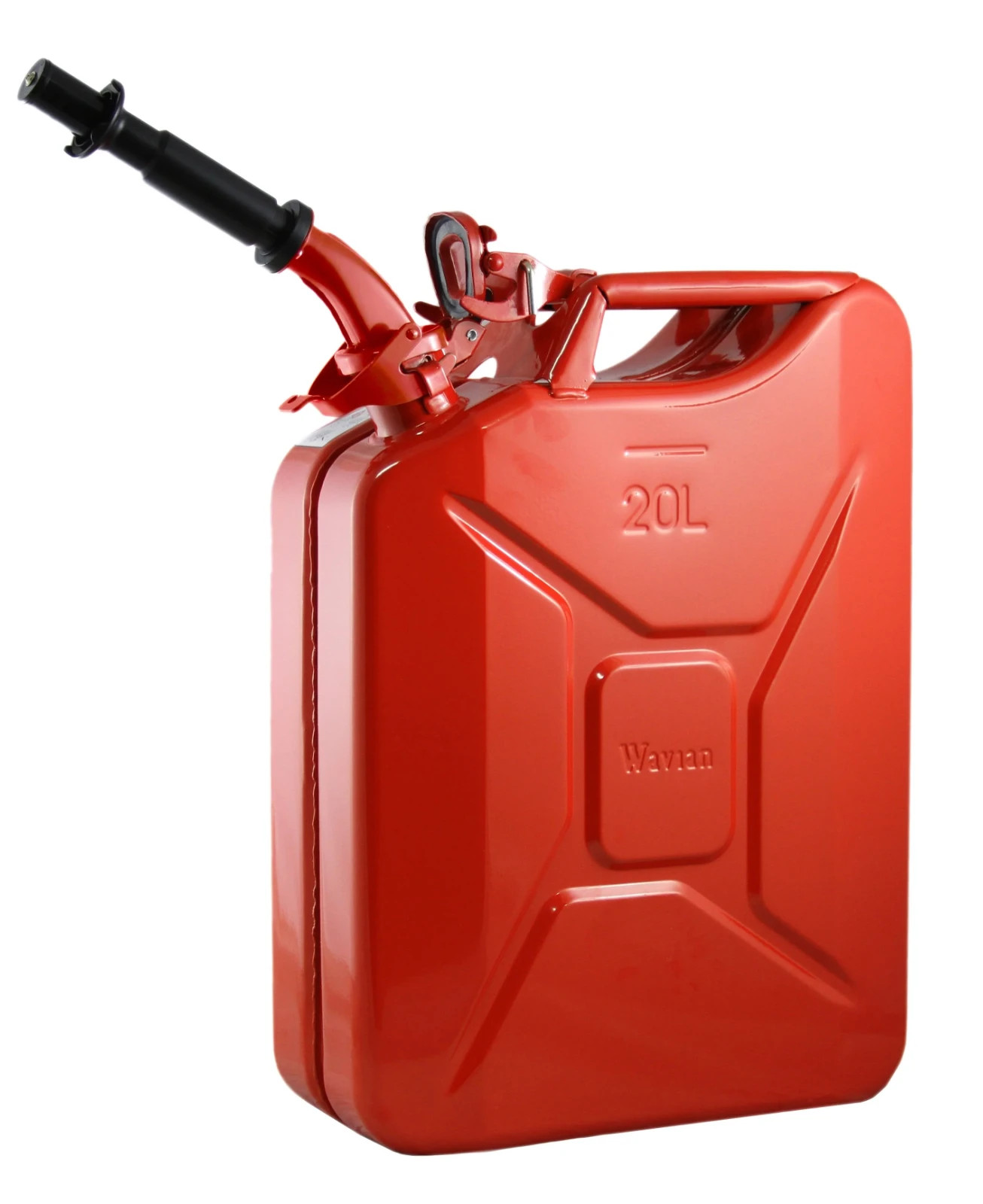 Wavian USA Authentic NATO Jerry Can - 20L Red - Rust-Proof EPA & CARB Compliant
