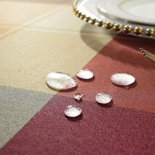 Rectangle Tablecloth Checkered Style Polyester 70" x 52" (Rectangular) Red