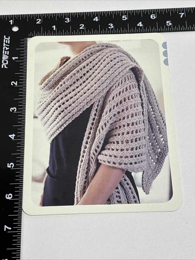 Superlong Wrap Knitting Pattern Card