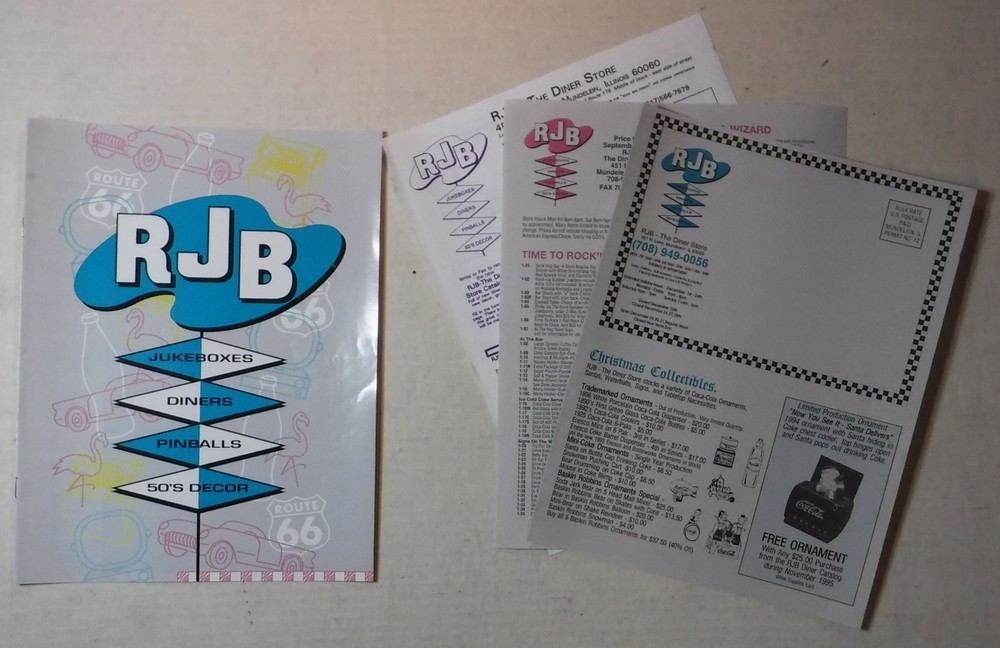 RJB – THE DINER STORE / FIRST & SECOND CATALOGS FROM 1994 & 1996