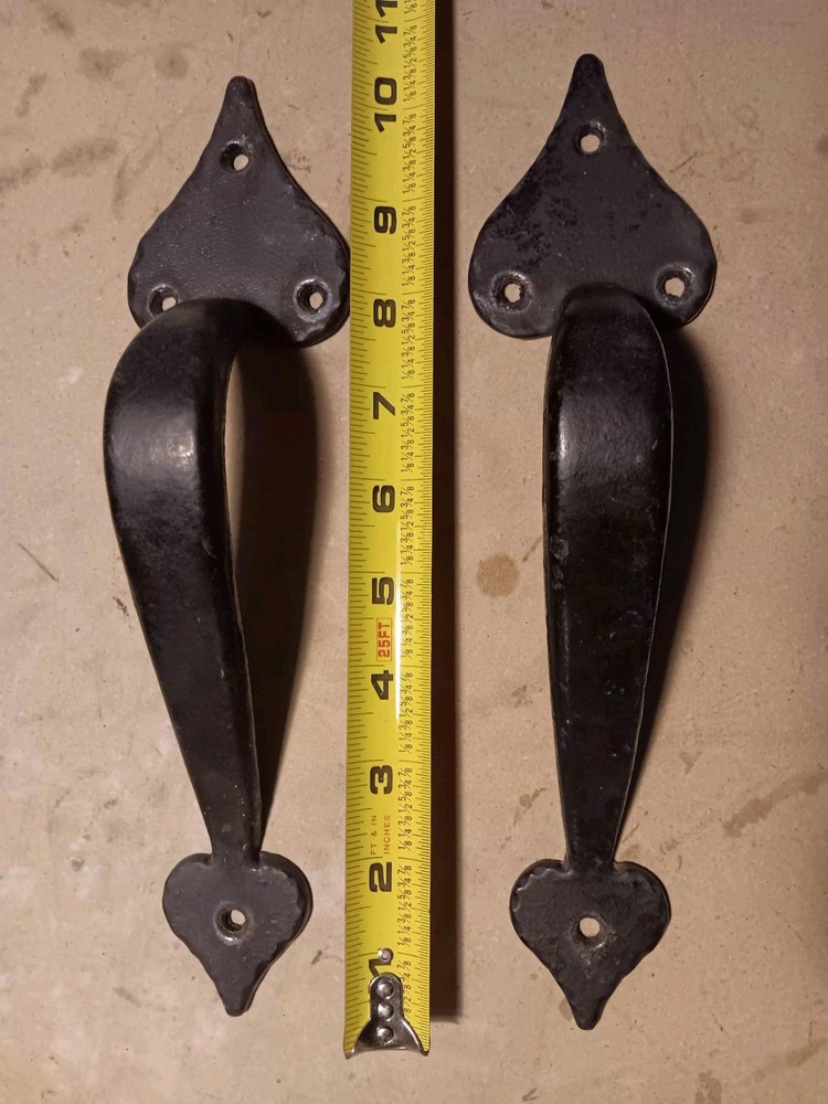 ANTIQUE IRON  DOOR/GATE HINGE STRAP HARDWARE, 1 PAIR